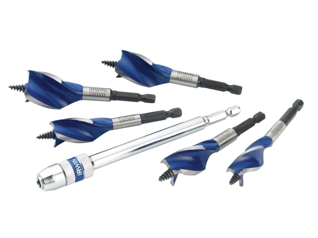 IRW1922007 Blue Groove 6X Stubby Wood Bit Set, 5 Piece