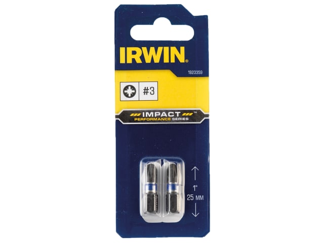 IRW1923352 Impact Screwdriver Bits Pozi PZ1 25mm (Pack 2)
