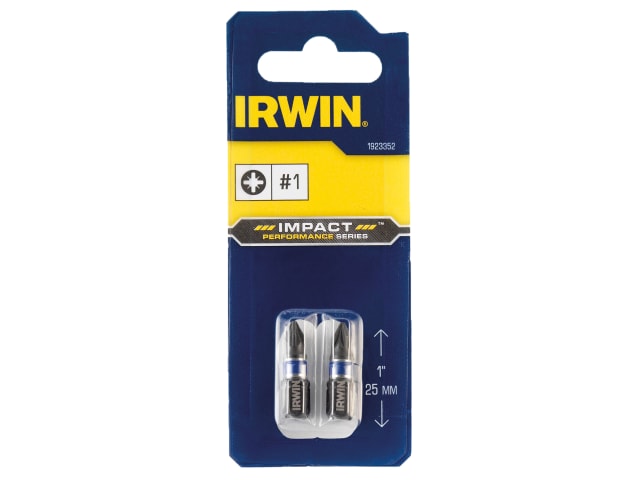 IRW1923352 Impact Screwdriver Bits Pozi PZ1 25mm (Pack 2)