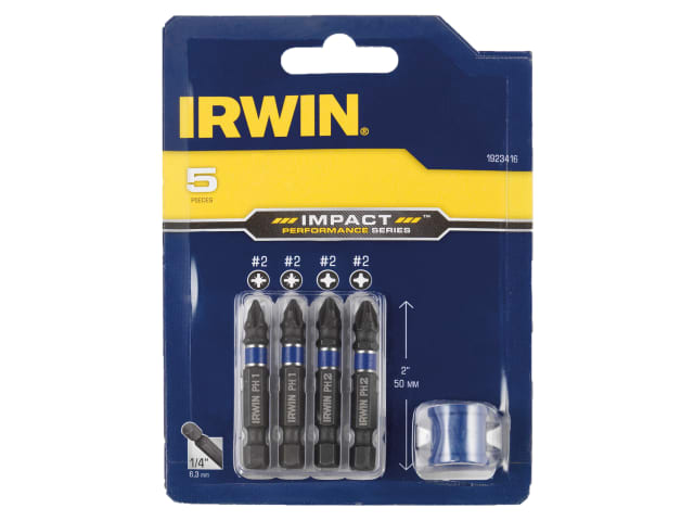 IRW1923416 Phillips/Pozidriv Impact Magnetic Screwdriver Bit Set, 5 Piece