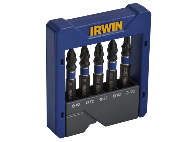 IRW1923433 Phillips/Pozi/TORX Impact Screwdriver Pocket Bit Set, 5 Piece