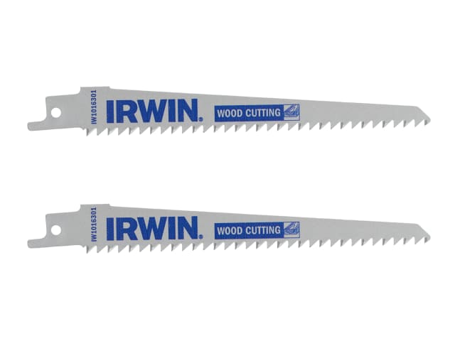 IRWIW1016301 Sabre Saw Blade Wood/PVC Cutting 152mm Pack of 2
