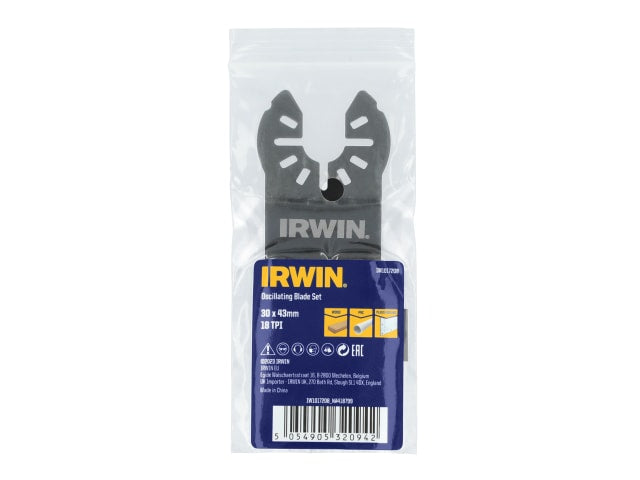 IRWIW1017208 Fastcut Wood Oscillating Blade 30 x 43mm x 18 TPI