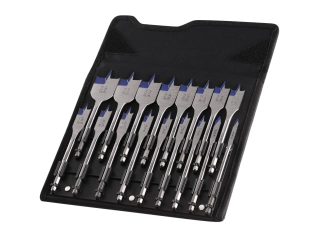 IRWIW4041002 Blue Groove 4X Flat Bit Set, 17 Piece