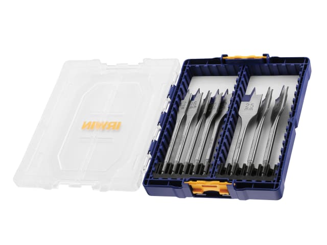 IRWIW4041010 Blue Groove 4X Flat Bit Set, 8 Piece