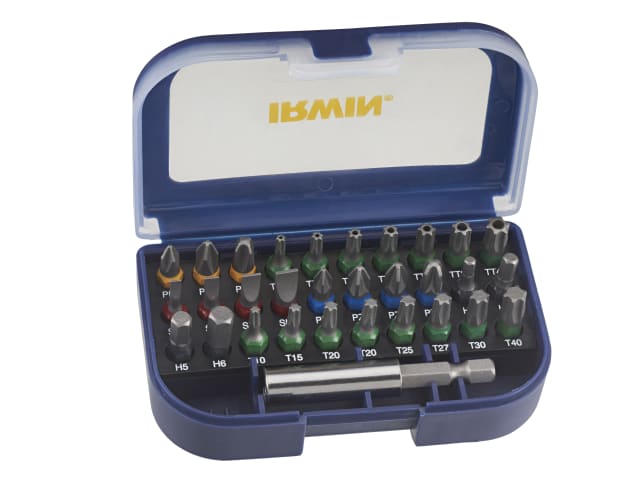 IRWIW6062526 Colour Coded Screwdriver Bit Set, 31 Piece