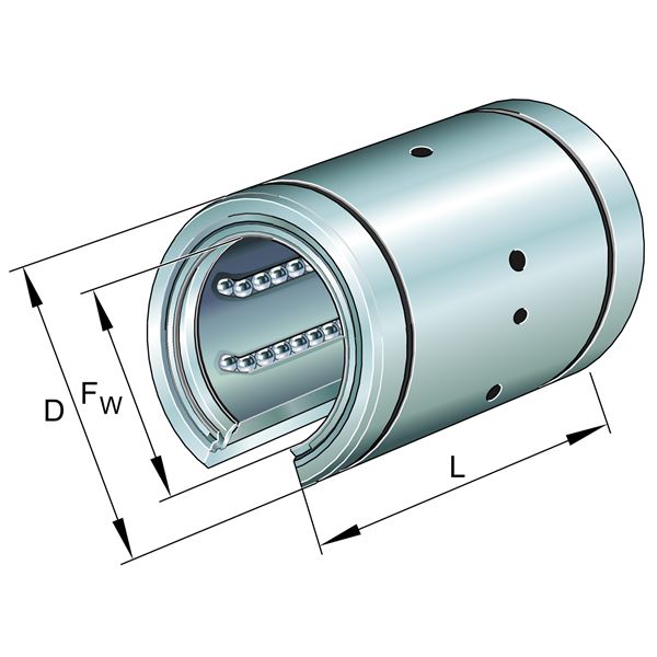 KBO16-PP-AS INA (Schaeffler) 16x26x36mm Linear Ball Bearing