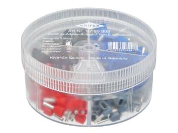 KPX9799908 Insulated Twin Wire Ferrules Assortment Box, 200 Piece