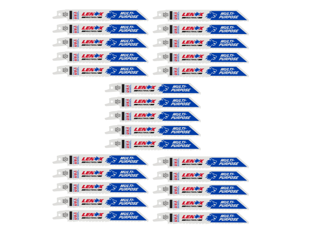 LEN20493B610 MultiWolf Wave Edge Reciprocating Saw Blade 152 x 19 x 0.9mm 10 TPI (Pack 25)
