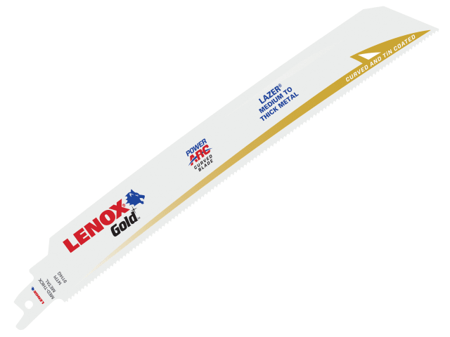 LEN9114G Gold® Power Arc® Curved Metal Cutting Saw Blade 229 x 25 x 1.1mm 14 TPI (Pack 5)