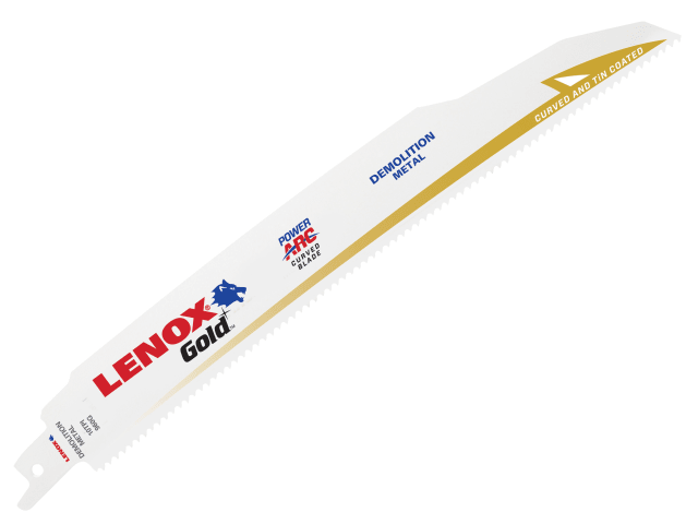LEN960GR Gold® Power Arc® Curved Demo Cutting Saw Blade 229 x 22 x 1.6mm 10 TPI (Pack 5)