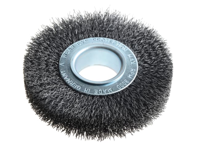 LES323162 Wheel Brush D100mm x W20-22 x 30 Bore Steel Wire 0.30 + Adaptors Set 1