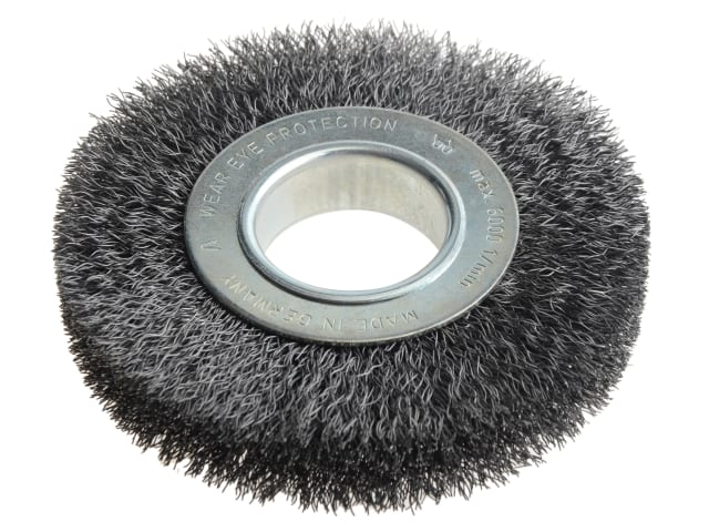 LES334162 Wheel Brush D125mm x W20-22 x 40 Bore Steel Wire 0.30 + Adaptors Set 2