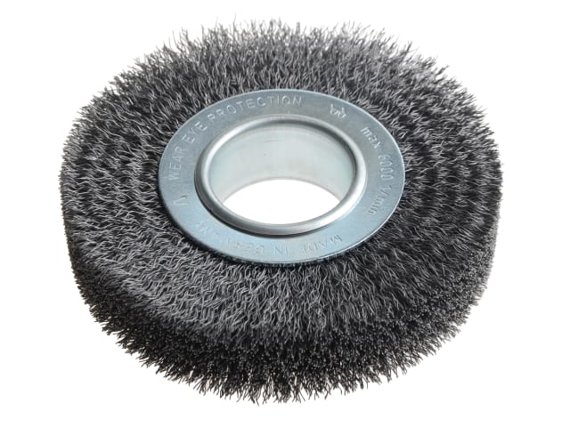 LES334163 Wheel Brush D125mm x W29-31 x 40 Bore Steel Wire 0.30 + Adaptors Set 2