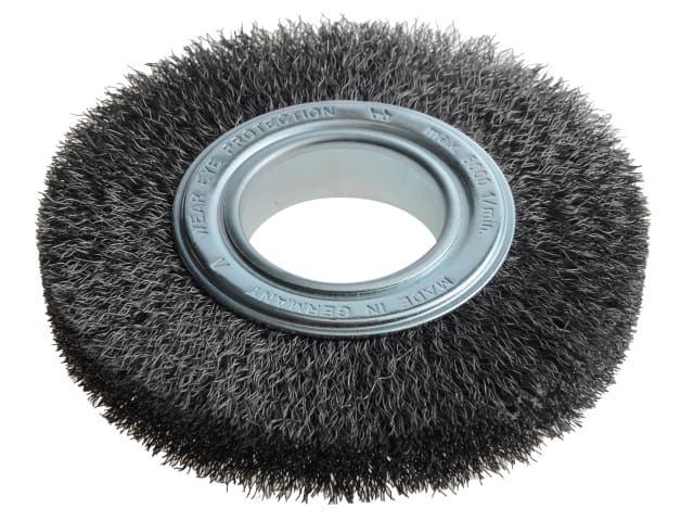 LES345162 Wheel Brush D150mm x W23-25 x 50 Bore Steel Wire 0.30 + Adaptors Set 3