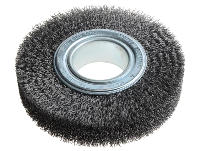 LES345163 Wheel Brush D150mm x W30-32 x 50 Bore Steel Wire 0.30 + Adaptors Set 3