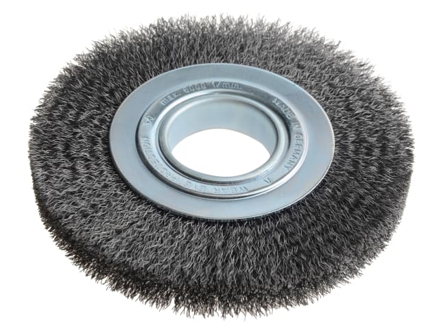 LES355162 Wheel Brush D178mm x W23-25 x 50 Bore Steel Wire 0.30 + Adaptors Set 3