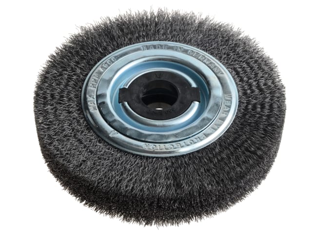 LES366163 Wheel Brush D200mm x W40-45 x 80 Bore Steel Wire 0.30 + Adaptors Set 4 +1