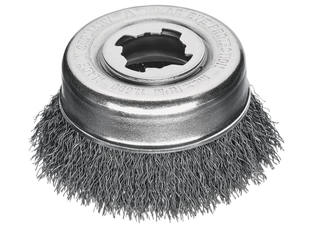 LES42316X X-Lock Crimped Cup Steel Brush 85mm Non Spark