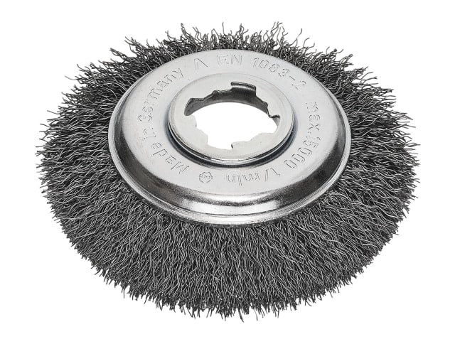 LES42317X X-Lock Crimped Steel Bevel Brush 115mm Non Spark