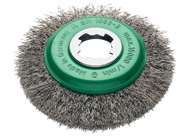 LES42337X X-Lock Crimp Stainless Steel Bevel Brush 115mm Non Spark