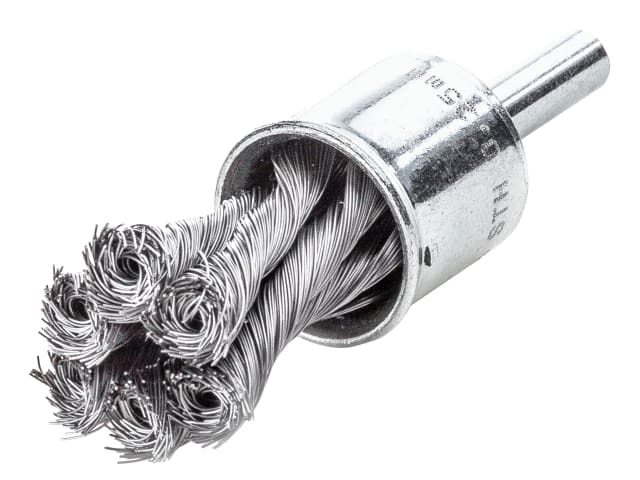 LES454278 Knot End Brush with Shank 22mm, 0.35 Steel Wire