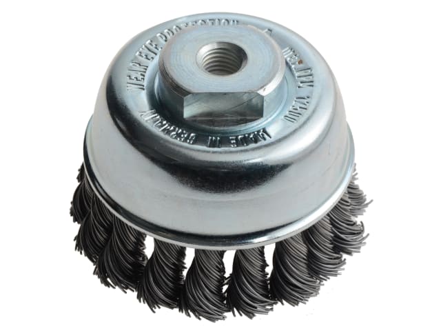 LES482213 Knot Cup Brush 65mm M10x1.25, 0.50 Steel Wire