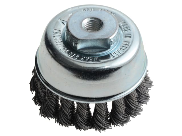 LES482214 Knot Cup Brush 65mm M10x2.0, 0.50 Steel Wire