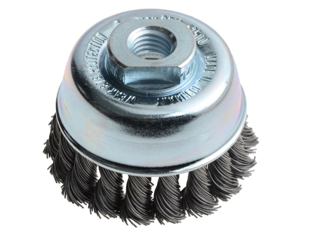 LES482217 Knot Cup Brush 65mm M14x2.0, 0.50 Steel Wire