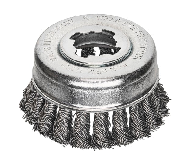 LES48321X X-Lock Steel Knot Cup Brush 85mm Non Spark
