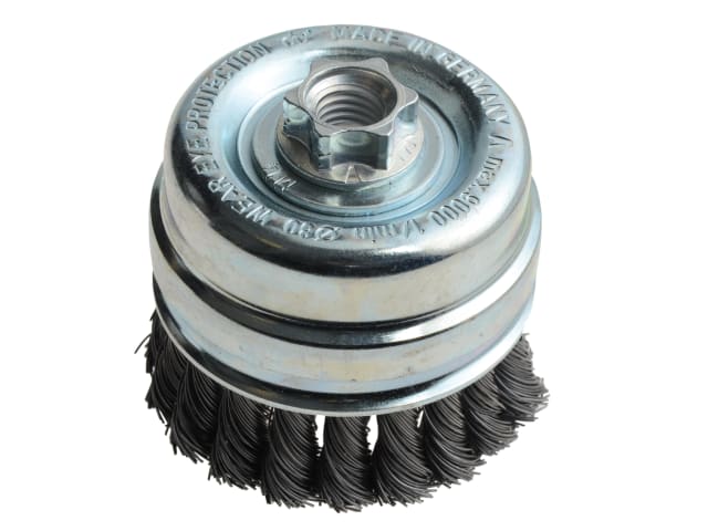 LES484217 Knot Cup Brush 80mm M14x2, 0.50 Steel Wire*