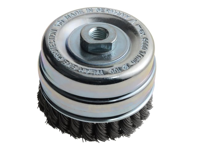 LES486217 Knot Cup Brush 100mm M14x2.0, 0.50 Steel Wire*