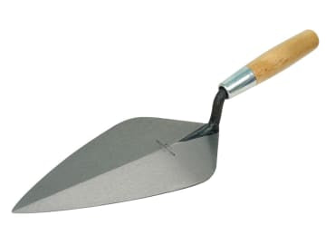 M/T3412 34 Wide London Pattern Brick Trowel - Wooden Handle 12in