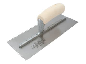 M/T701S M701S Notched Trowel V 3/16in Wooden Handle 11 x 4.1/2in