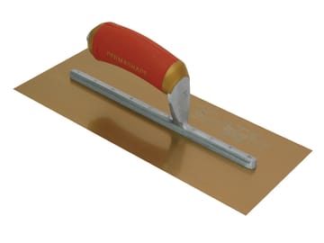 M/TMPB7GSD MPB7GSD Pre-Worn PermaShape® Finishing Gold S/S Trowel DuraSoft® 12 x 5in