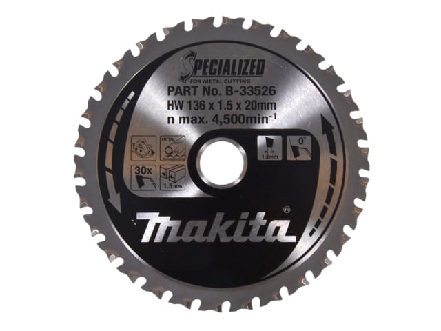 MAKB33526 B-33526 Specialized for Metal Cutting Saw Blade 136 x 20mm x 30T