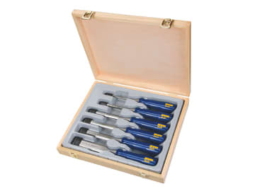 MAR444S6 M444 Bevel Edge Chisel Blue Chip Handle Set, 6 Piece