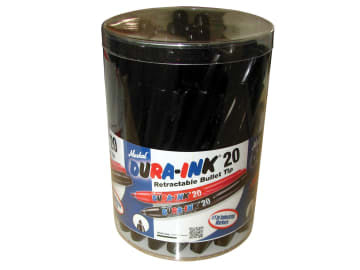 MKL96577 DURA-INK® 20 Retractable Marker - Black (Tub 24)