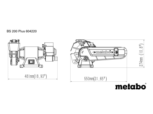 MPTBS200PLUS BS 200 Plus Combo Bench Grinder 600W 240V