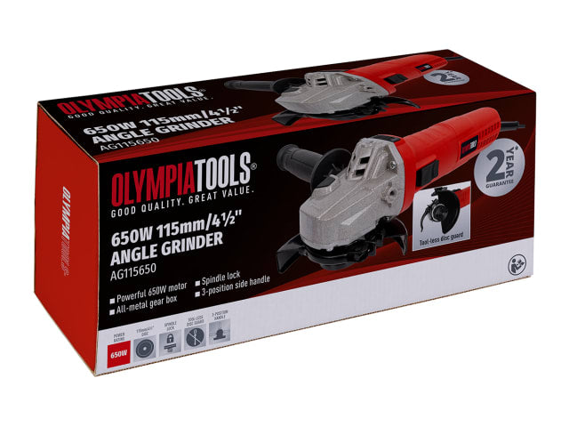 OLPAG115650 Angle Grinder 115mm (4.1/2in) 650W 240V
