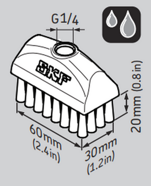 LAPB3X7E1 SKF 30x60mm Brush for System 24 Auto Lubricator