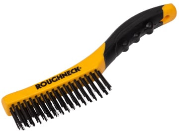 ROU52044 Shoe Handle Wire Brush Soft Grip 255mm (10in)