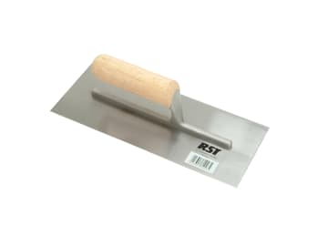 RST124C Plasterer's Finishing Trowel Straight Wooden Handle 11 x 4.1/2in