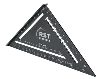 RSTRSTRAS12 Aluminium Black Rafter Square 12in