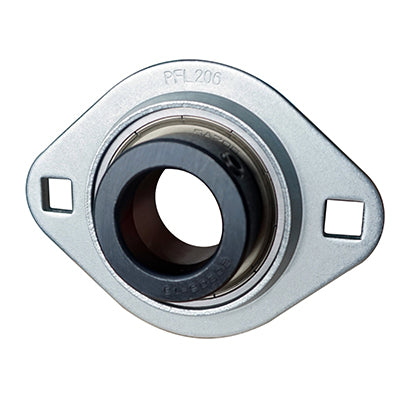 SAPFL202-10 SLFL5/8 Oval 2 Bolt Pressed Steel Bearing with Eccentric Locking Collar