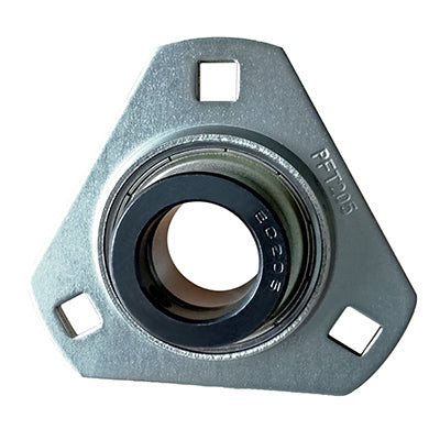 SAPFT205-14 SLFT7/8EC Pressed Steel 3 Bolt Triangle Flange Bearing