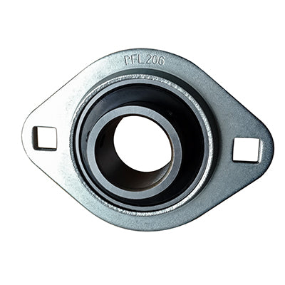 SS-SBPFL201-8 SLFL1/2 Oval 2 Bolt Pressed Steel Stainless Steel Bearing