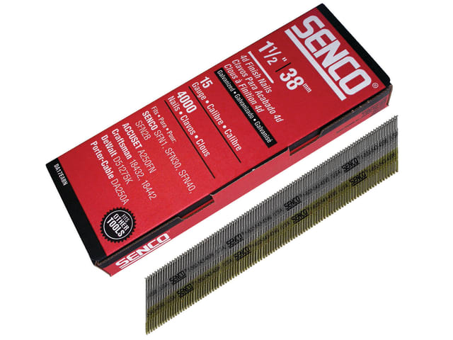 SENDA17EAB Chisel Smooth Brad Nails Galvanised 15G x 38mm (Pack 4000)