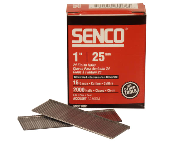 SENRX13EAA Straight Brad Nails Galvanised 16G x 25mm (Pack 2000)