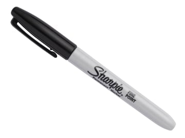 SHP1985857 Fine Tip Permanent Marker Black